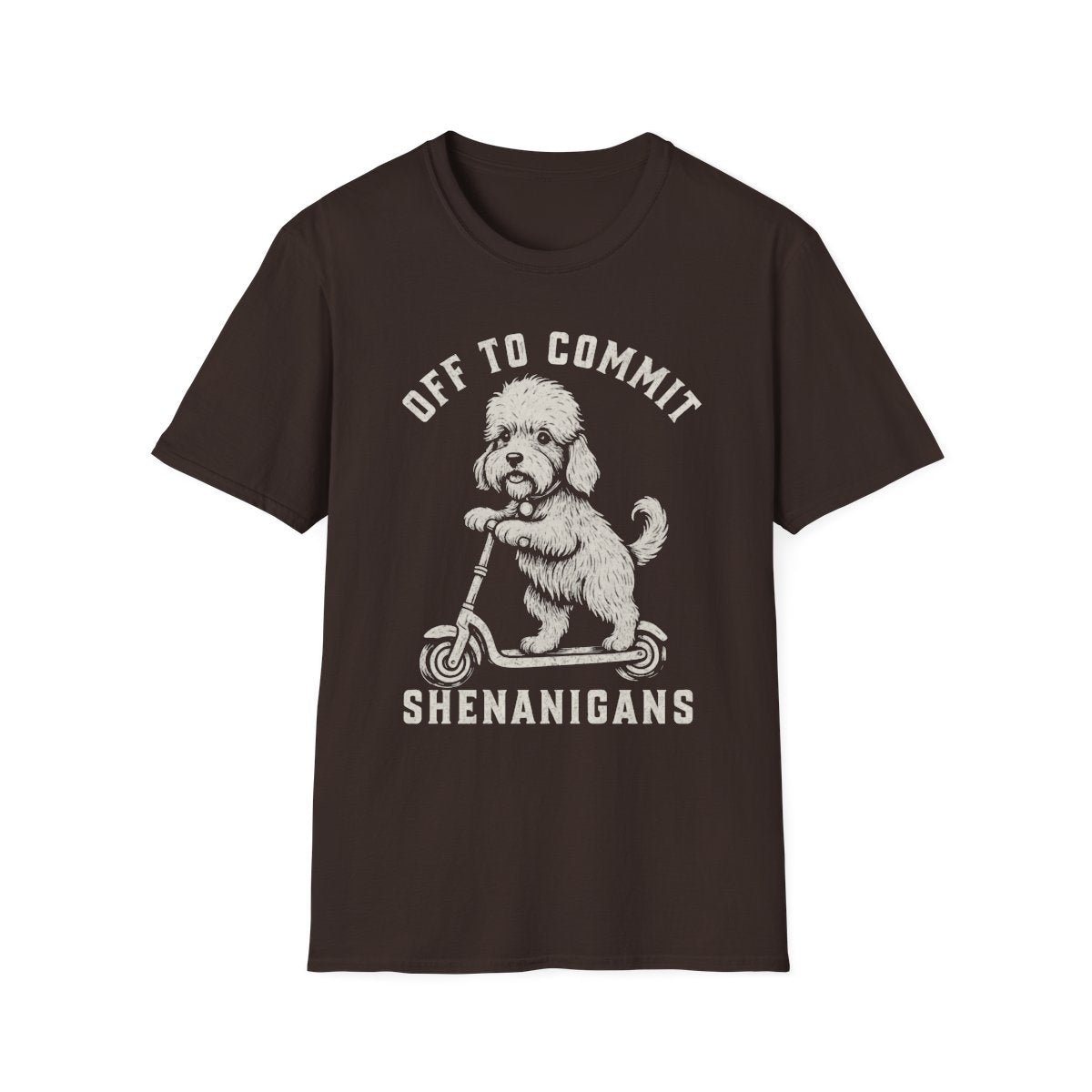 Scooter Dandie Dinmont Terrier Tee - Dark Chocolate