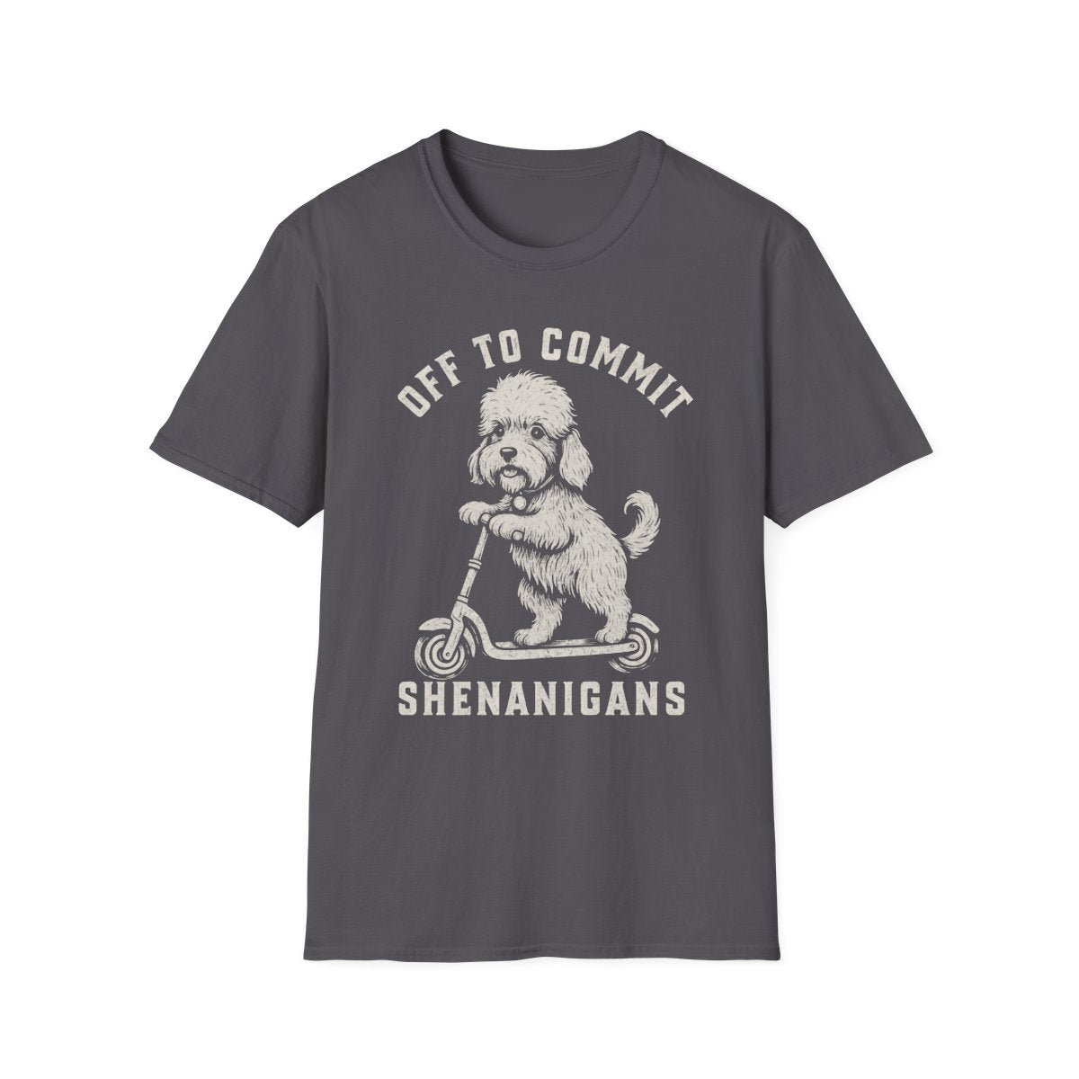 Scooter Dandie Dinmont Terrier Tee - Charcoal