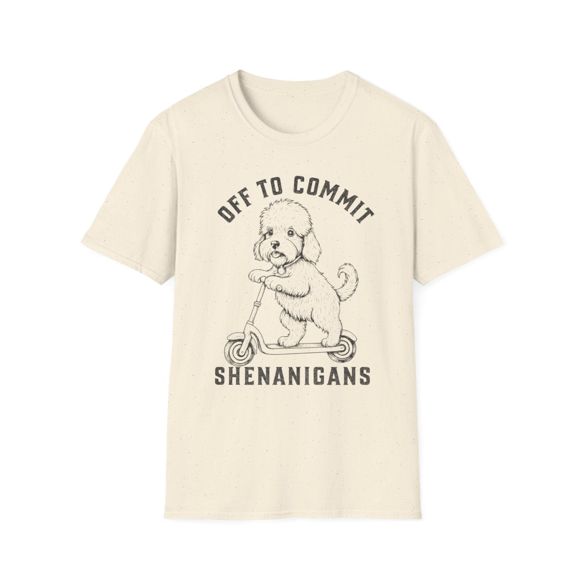 Scooter Dandie Dinmont Terrier Tee - Natural