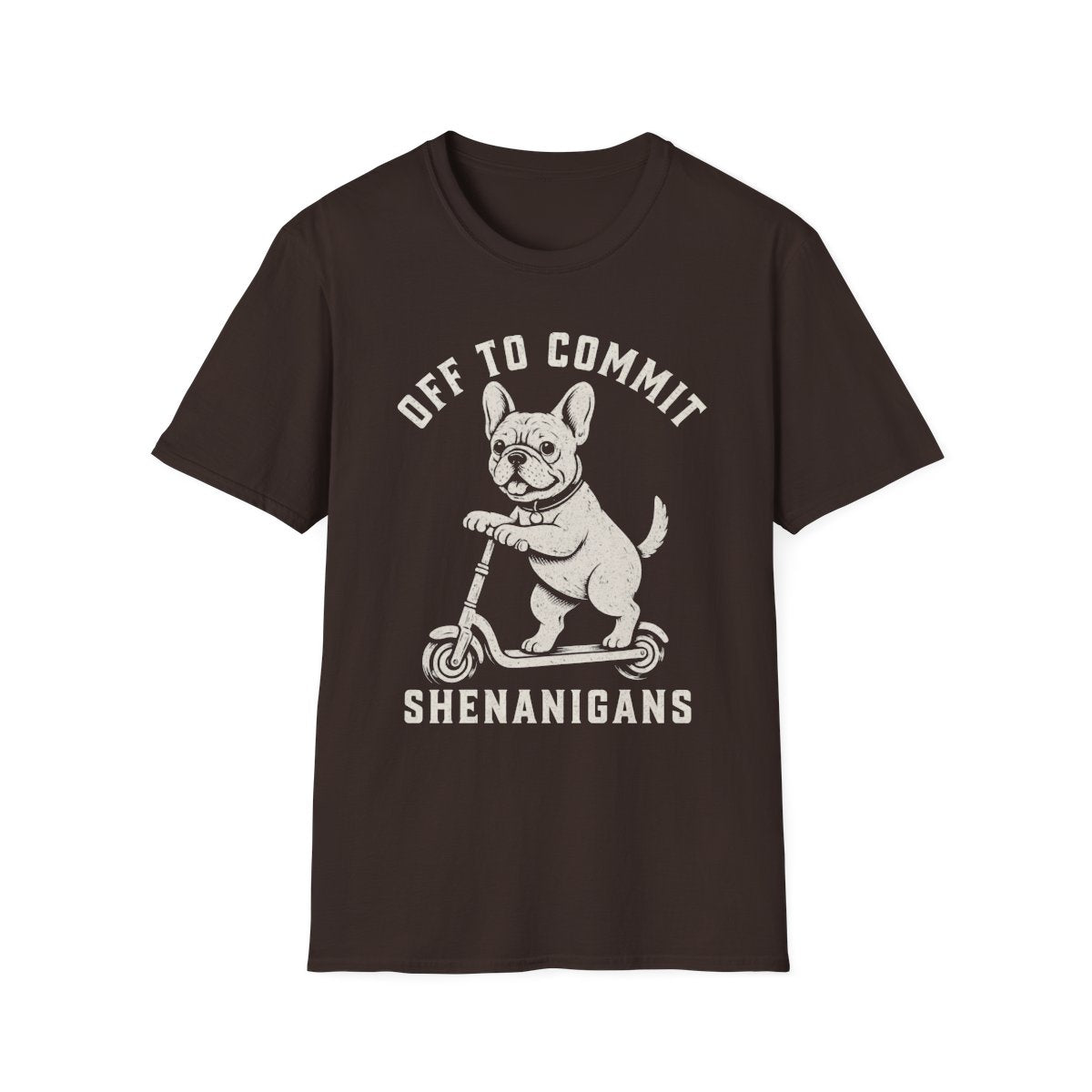 Scooter French Bulldog Tee - Dark Chocolate