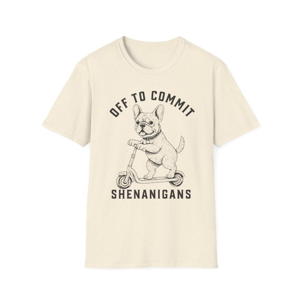 Scooter French Bulldog Tee - Natural