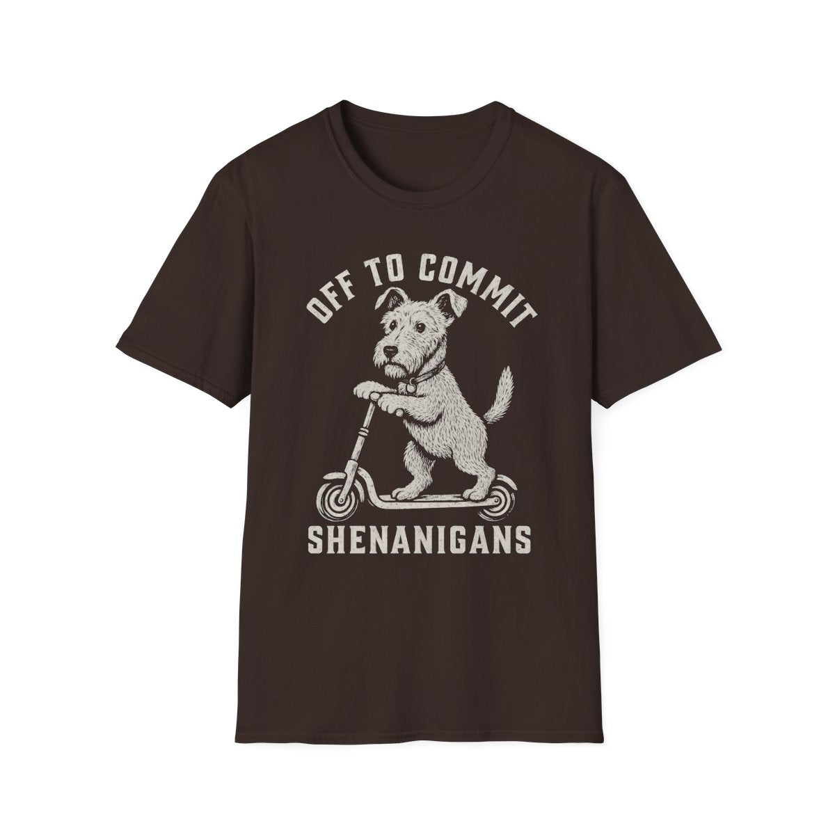 Scooter Irish Terrier Tee - Dark Chocolate