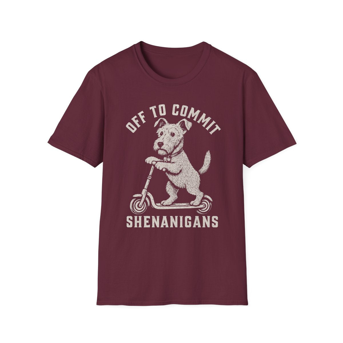 Scooter Irish Terrier Tee - Maroon