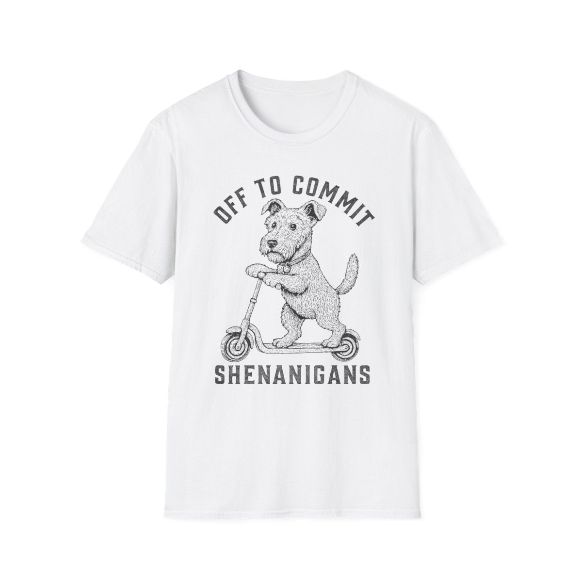 Scooter Irish Terrier Tee - White