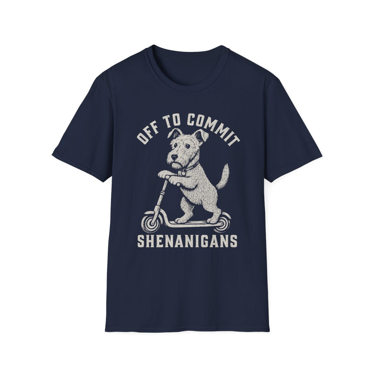Scooter Irish Terrier Tee - Navy