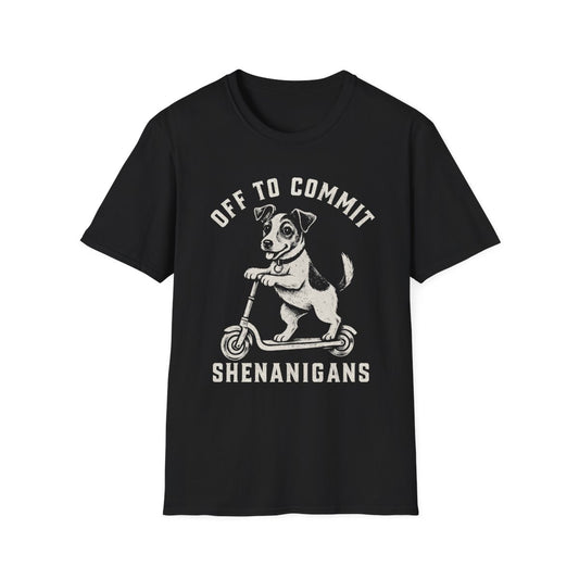 Scooter Jack Russell Terrier Tee - Black