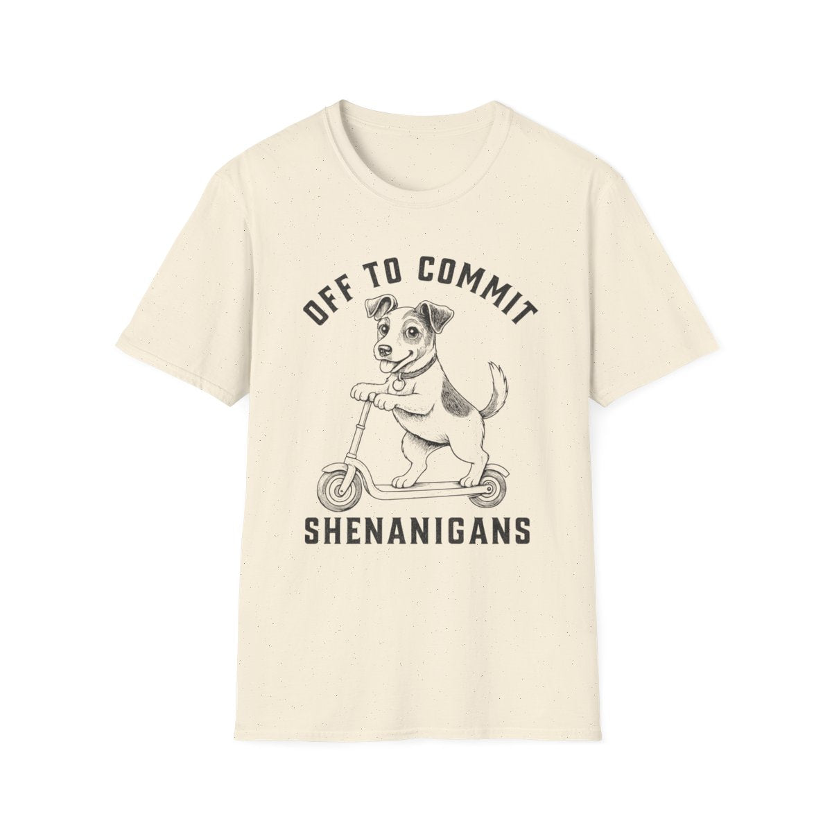 Scooter Jack Russell Terrier Tee - Natural