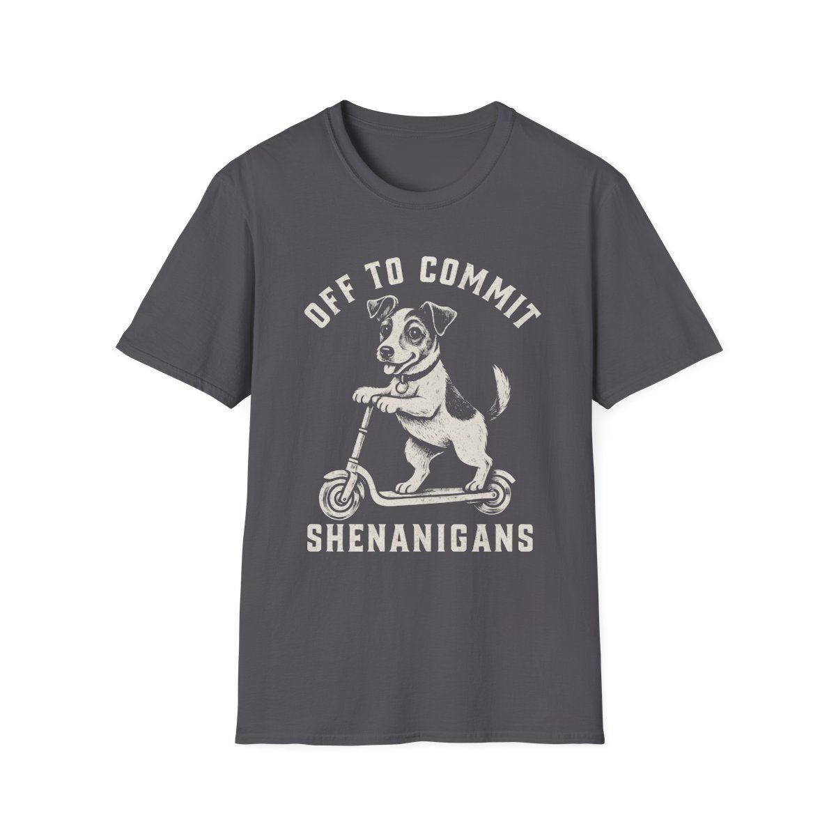 Scooter Jack Russell Terrier Tee - Charcoal