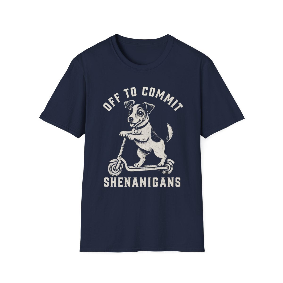 Scooter Jack Russell Terrier Tee - Navy