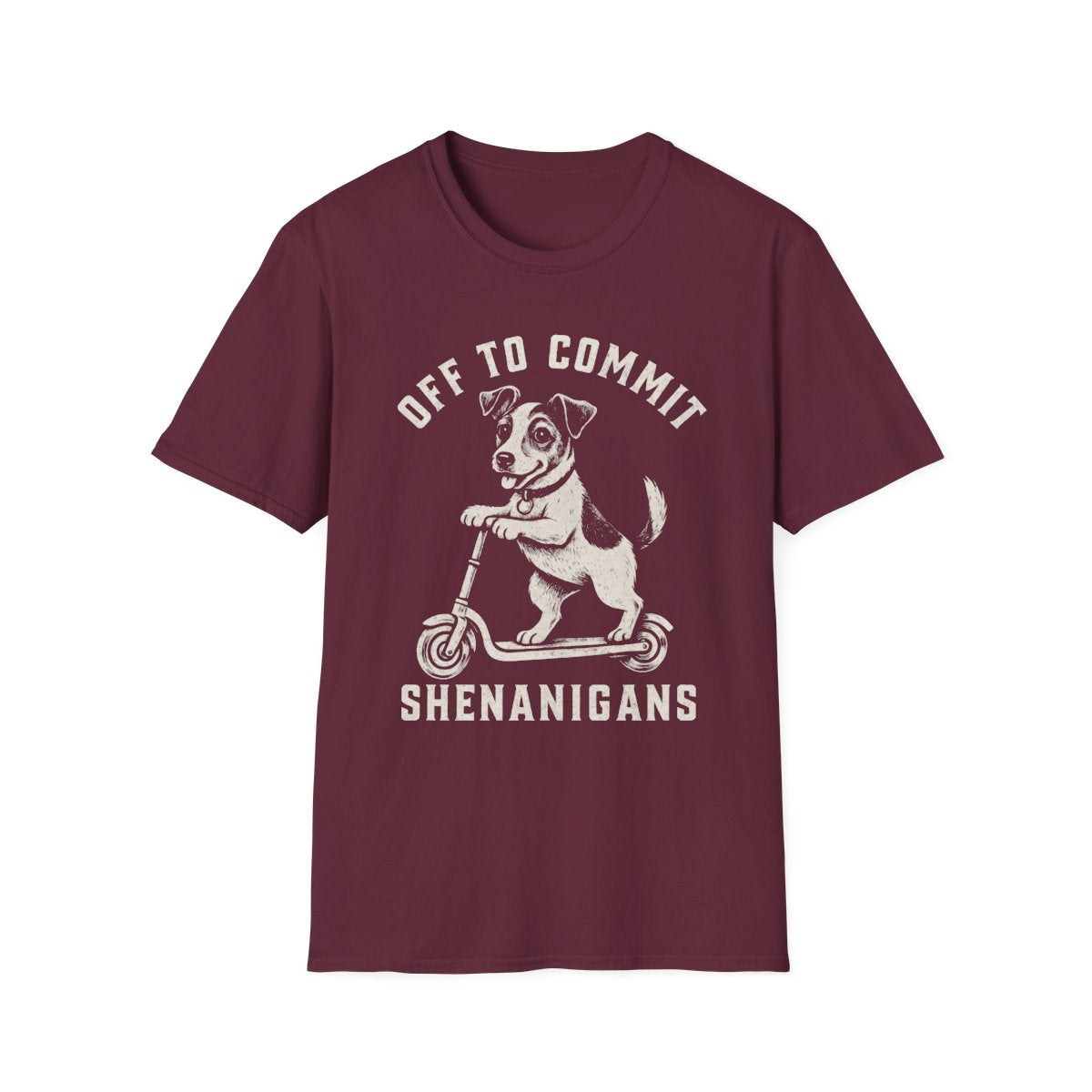 Scooter Jack Russell Terrier Tee - Maroon