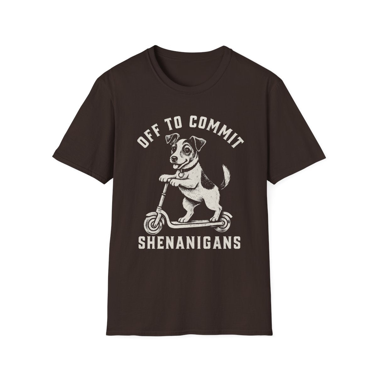 Scooter Jack Russell Terrier Tee - Dark Chocolate
