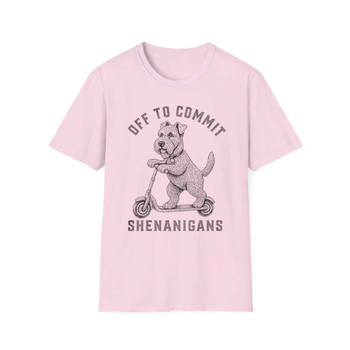 Scooter Kerry Blue Terrier Tee - Light Pink
