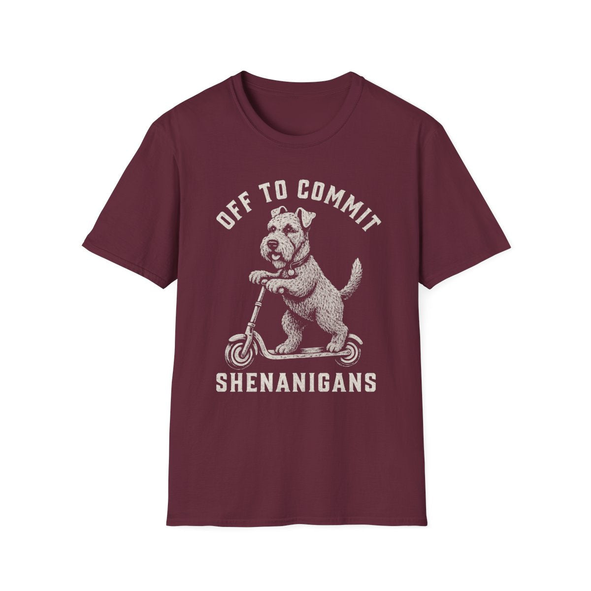 Scooter Kerry Blue Terrier Tee - Maroon