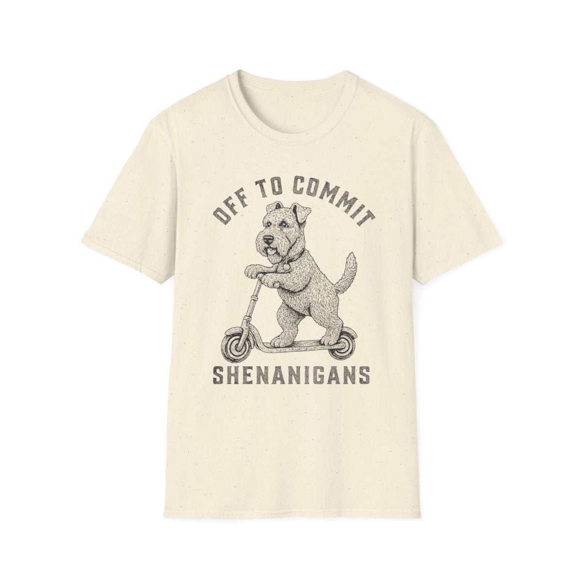 Scooter Kerry Blue Terrier Tee - Natural