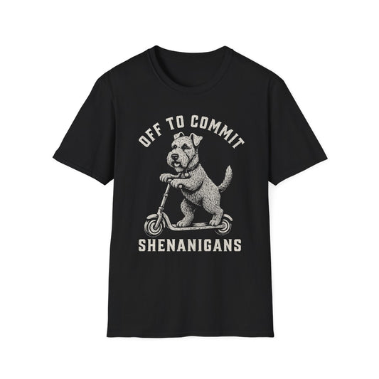 Scooter Kerry Blue Terrier Tee - Black