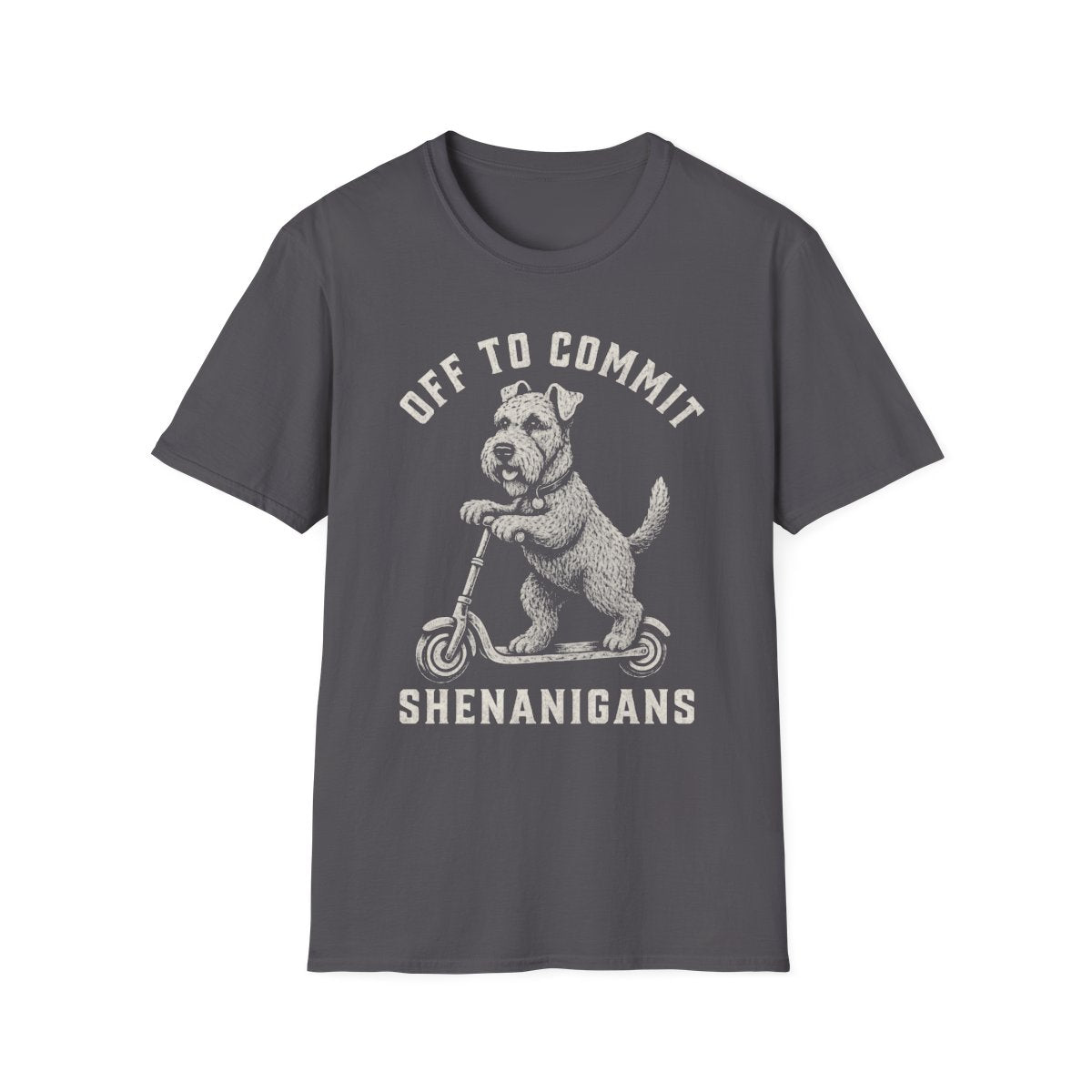 Scooter Kerry Blue Terrier Tee - Charcoal