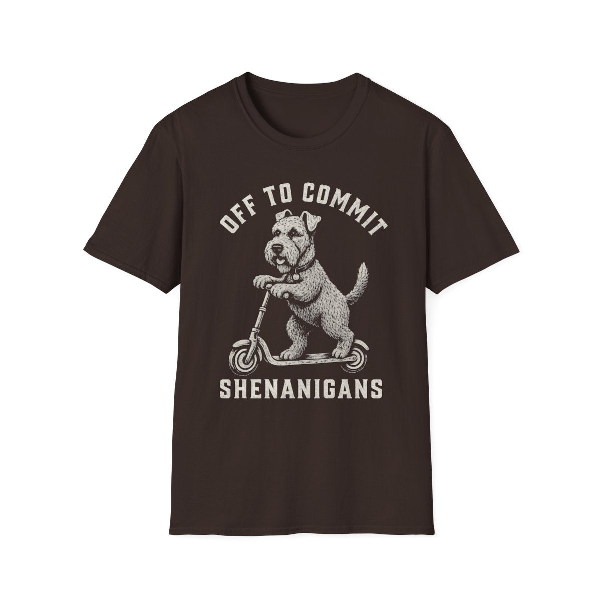 Scooter Kerry Blue Terrier Tee - Dark Chocolate