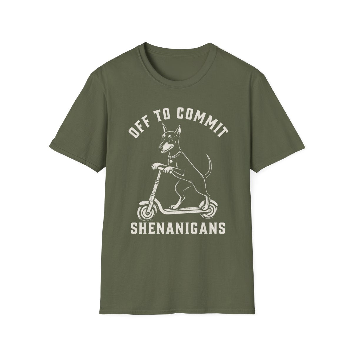 Scooter Manchester Terrier Tee - Military Green
