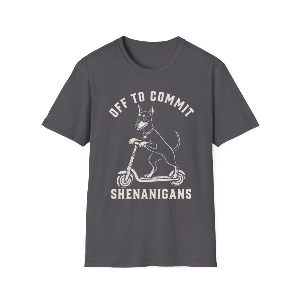 Scooter Manchester Terrier Tee - Charcoal