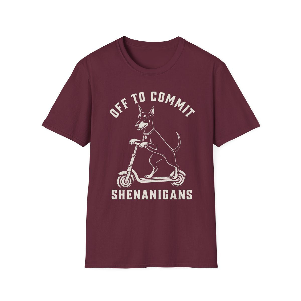 Scooter Manchester Terrier Tee - Maroon
