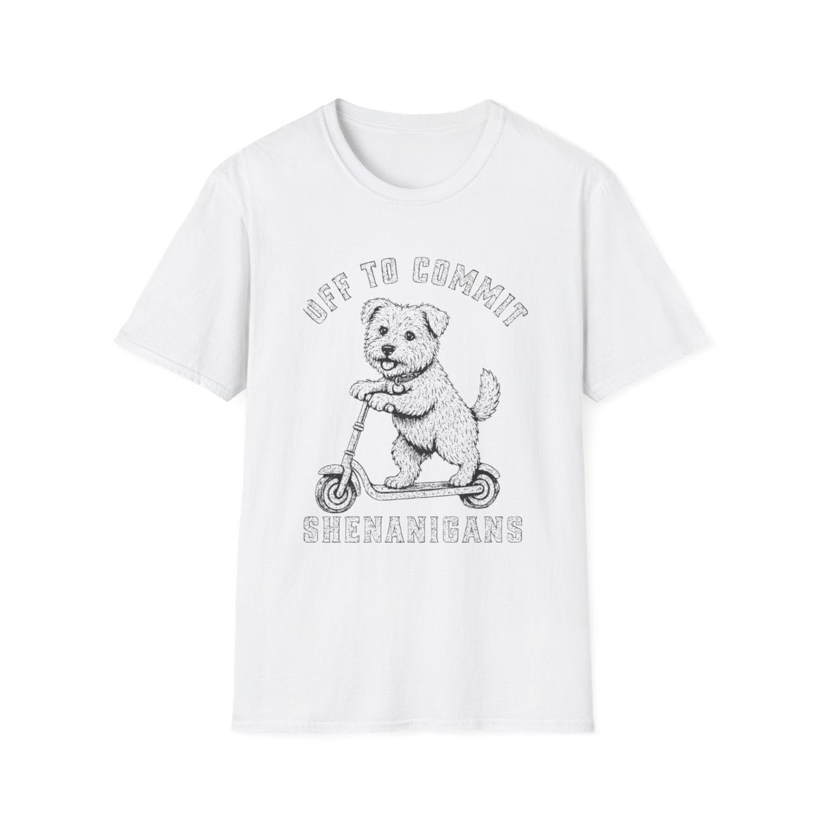 Scooter Norfolk Terrier Tee - White
