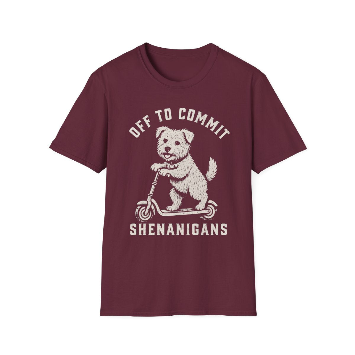 Scooter Norfolk Terrier Tee - Maroon