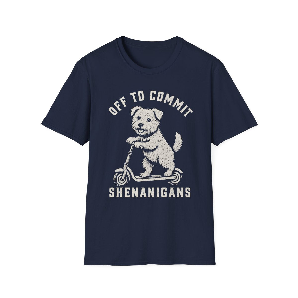 Scooter Norfolk Terrier Tee - Navy