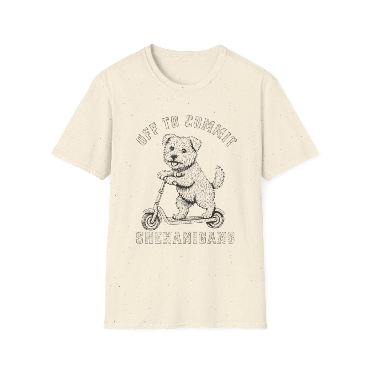 Scooter Norfolk Terrier Tee - Natural