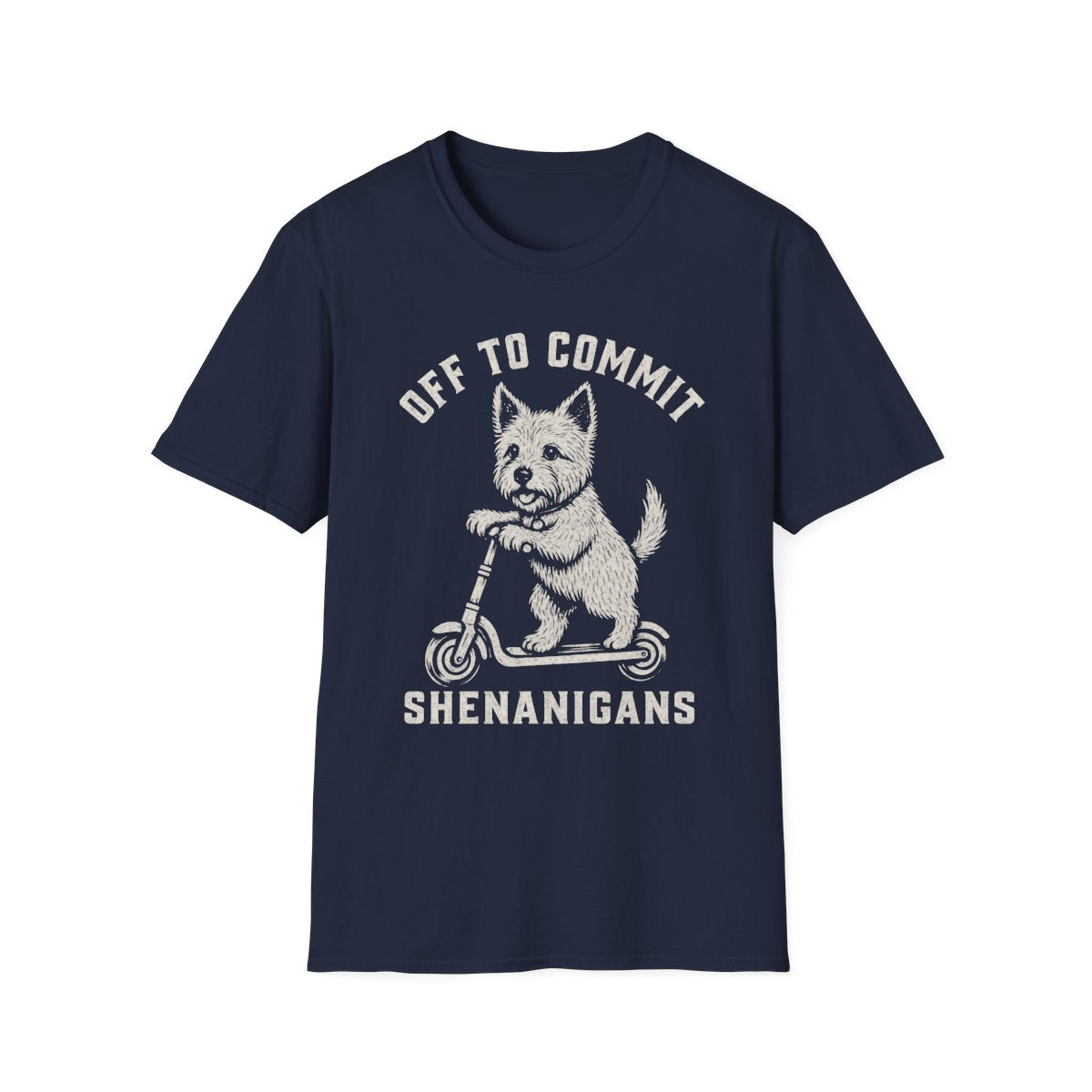Scooter Norwich Terrier Tee - Navy