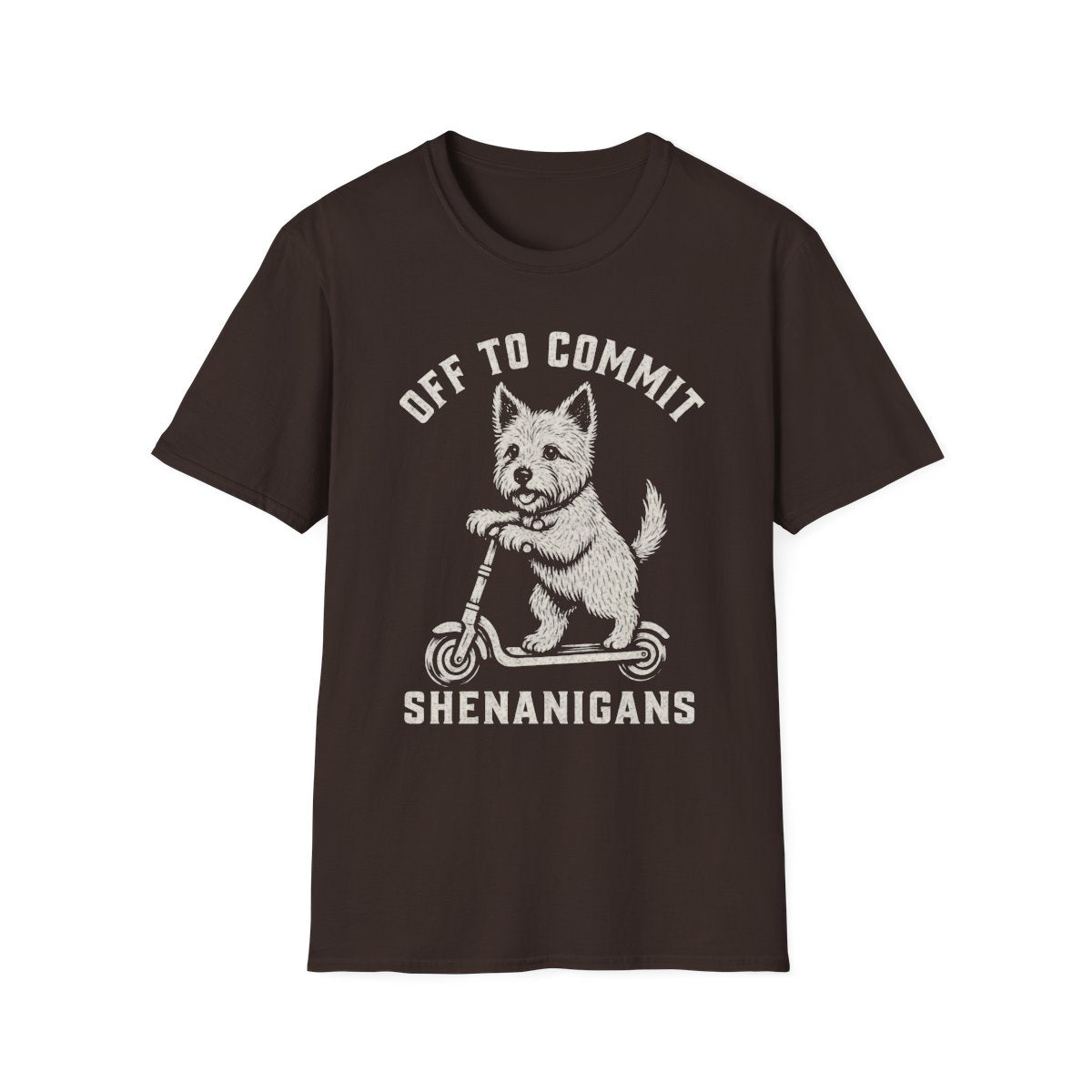 Scooter Norwich Terrier Tee - Dark Chocolate