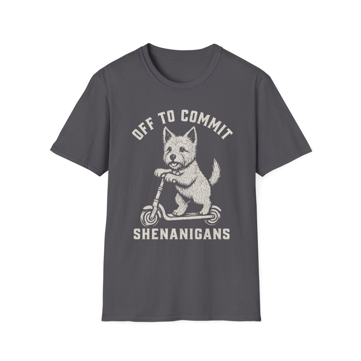 Scooter Norwich Terrier Tee - Charcoal