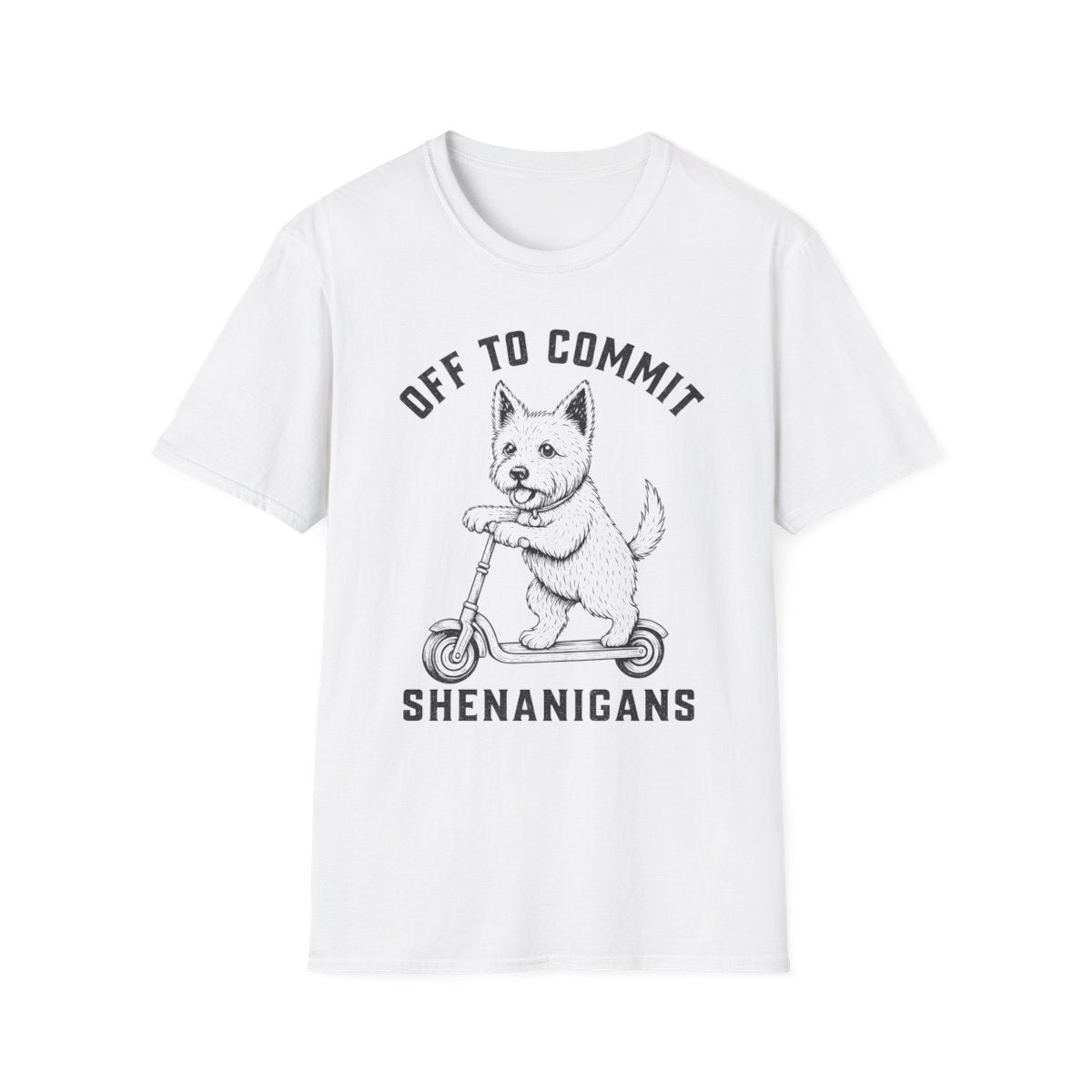 Scooter Norwich Terrier Tee - White