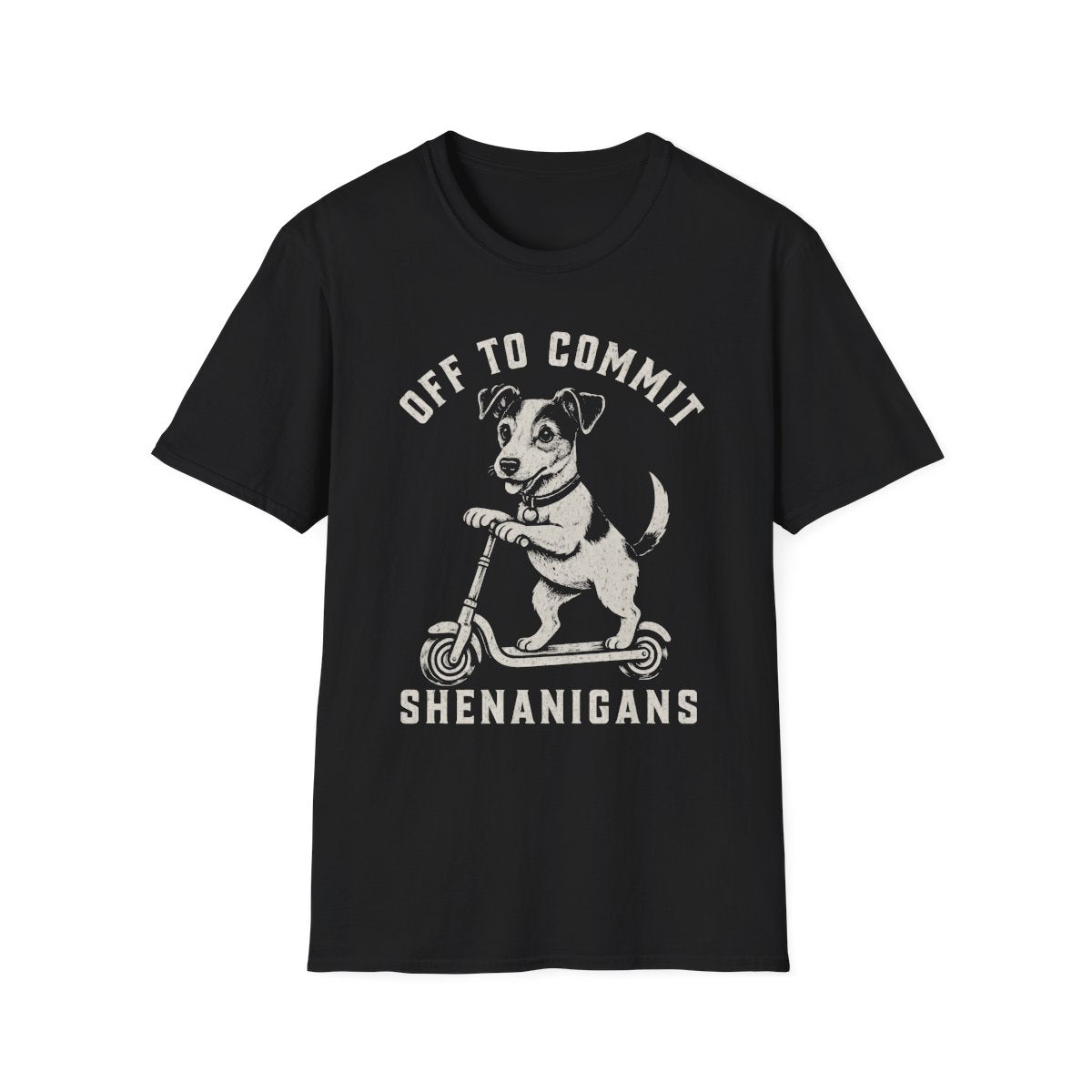 Scooter Parson Russell Terrier Tee - Black