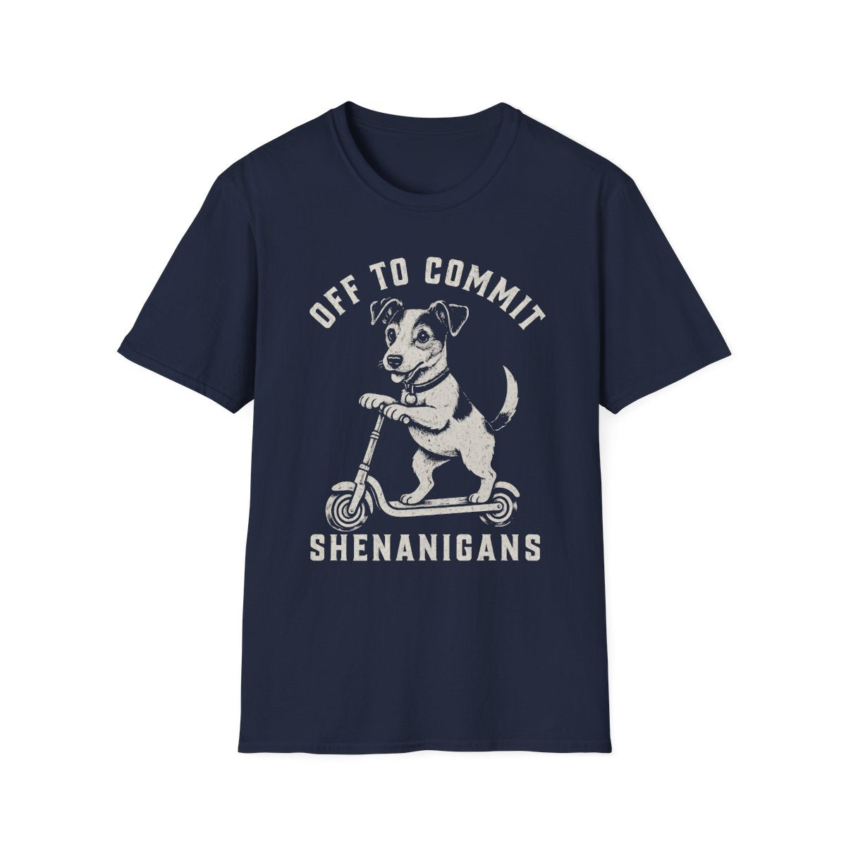 Scooter Parson Russell Terrier Tee - Navy