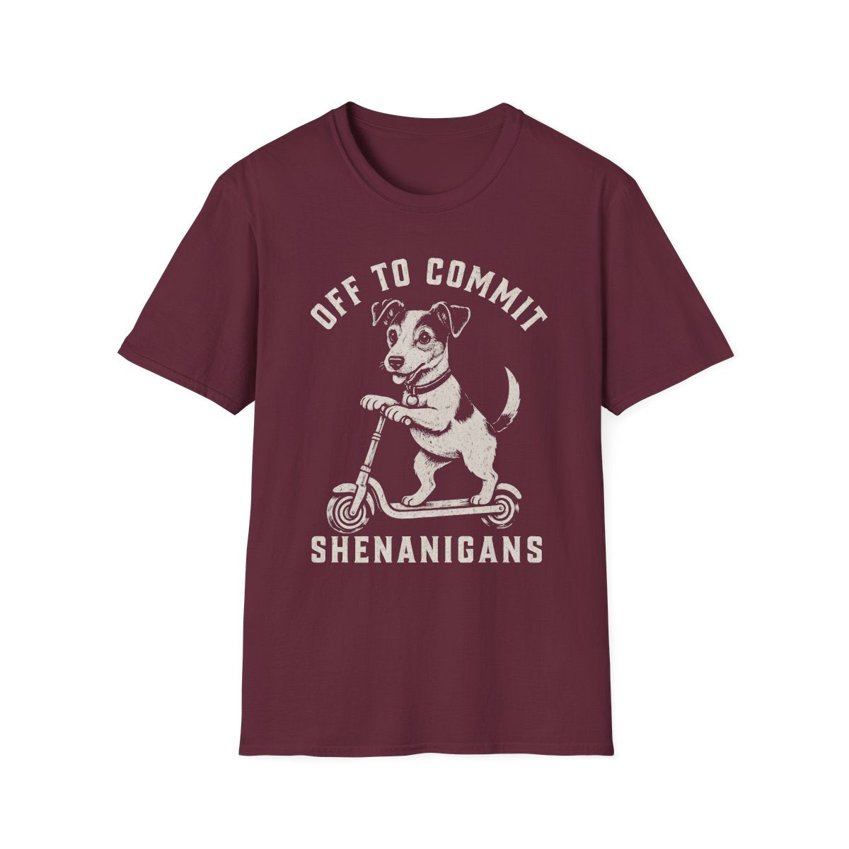 Scooter Parson Russell Terrier Tee - Maroon