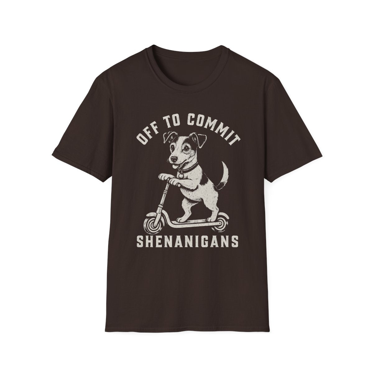 Scooter Parson Russell Terrier Tee - Dark Chocolate