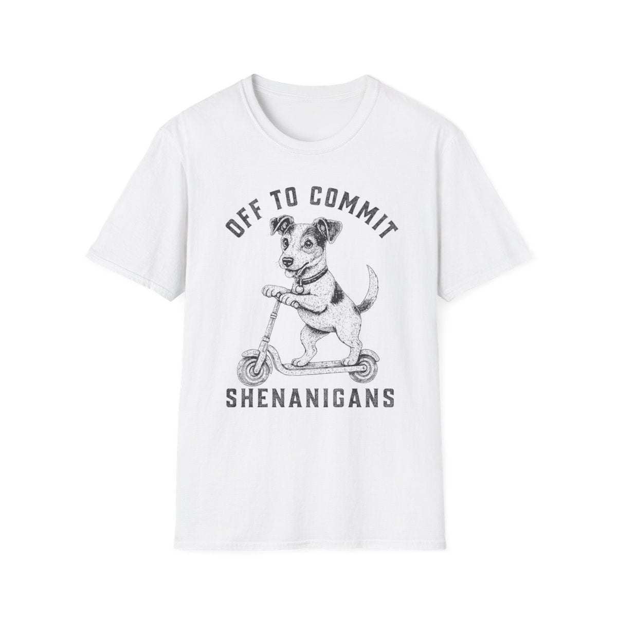 Scooter Parson Russell Terrier Tee - White