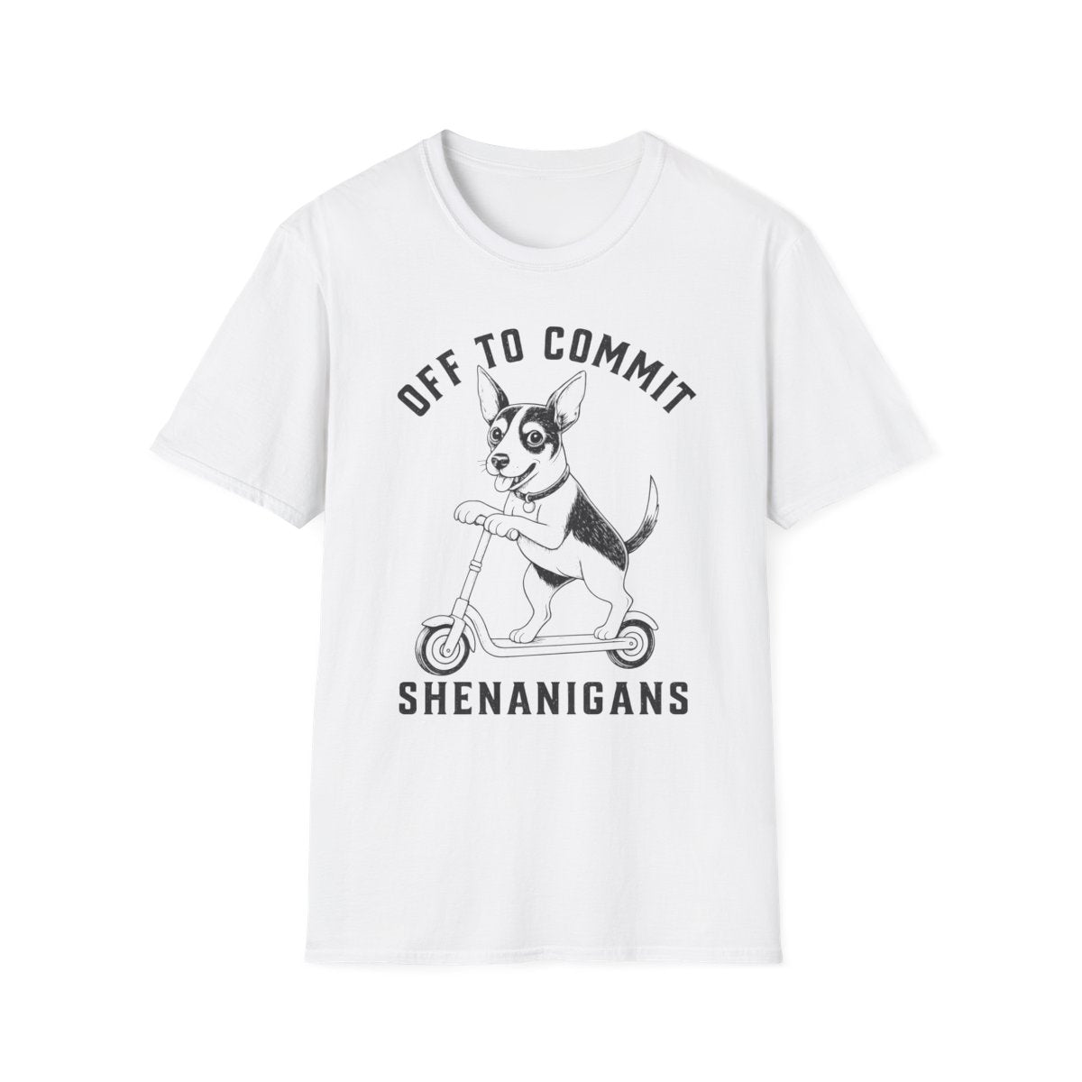 Scooter Rat Terrier Tee - White