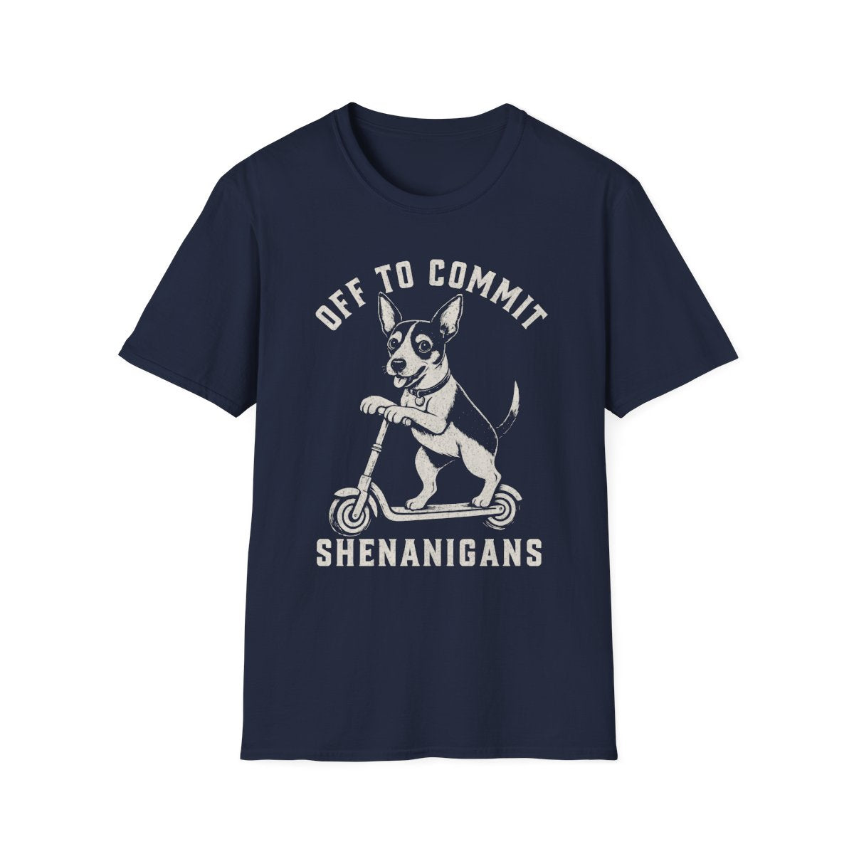 Scooter Rat Terrier Tee - Navy