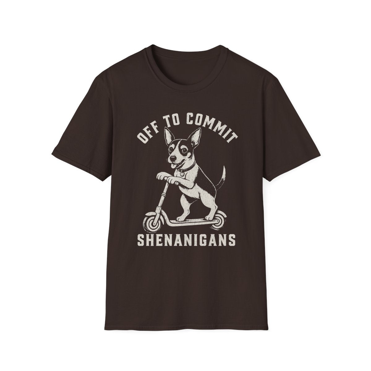 Scooter Rat Terrier Tee - Dark Chocolate