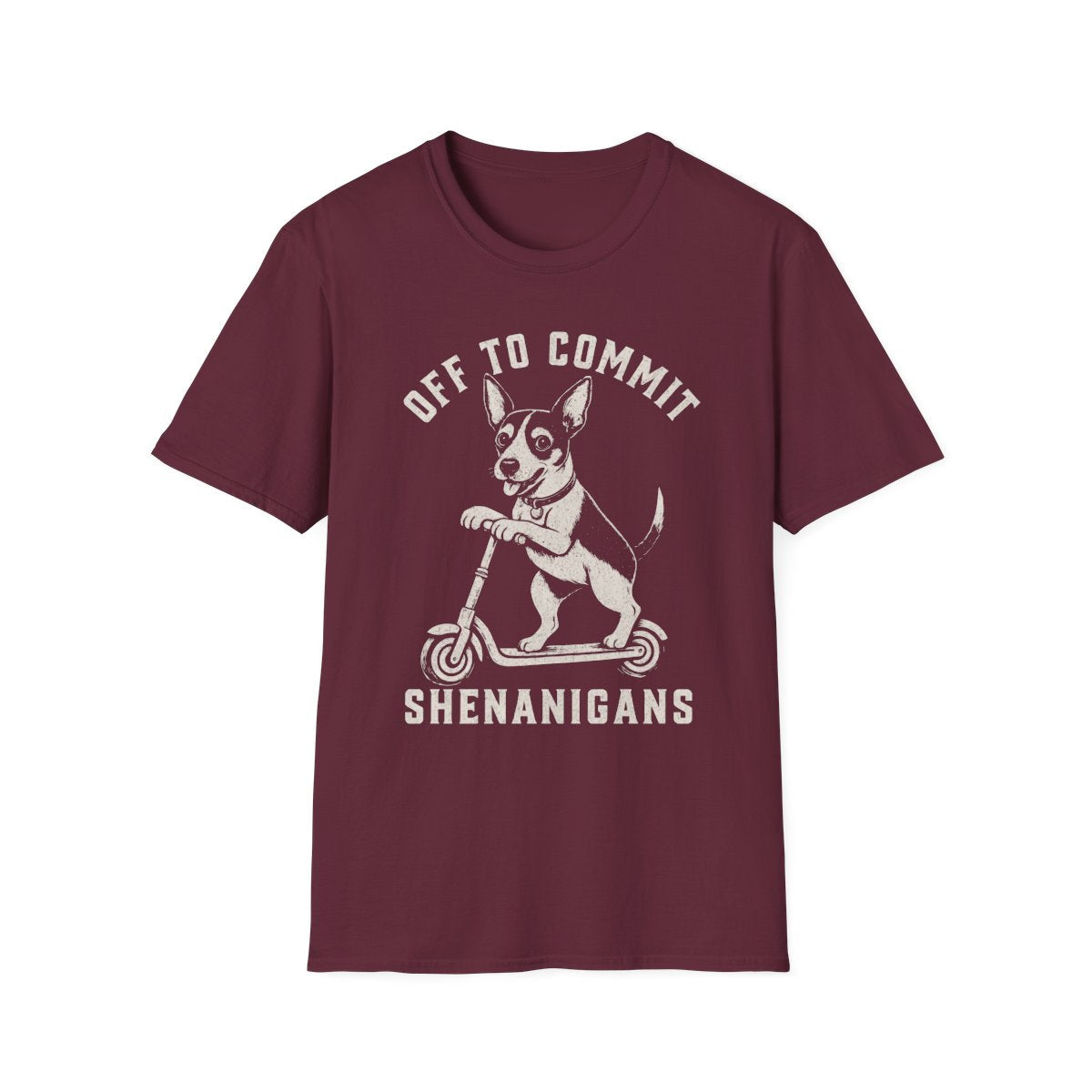 Scooter Rat Terrier Tee - Maroon