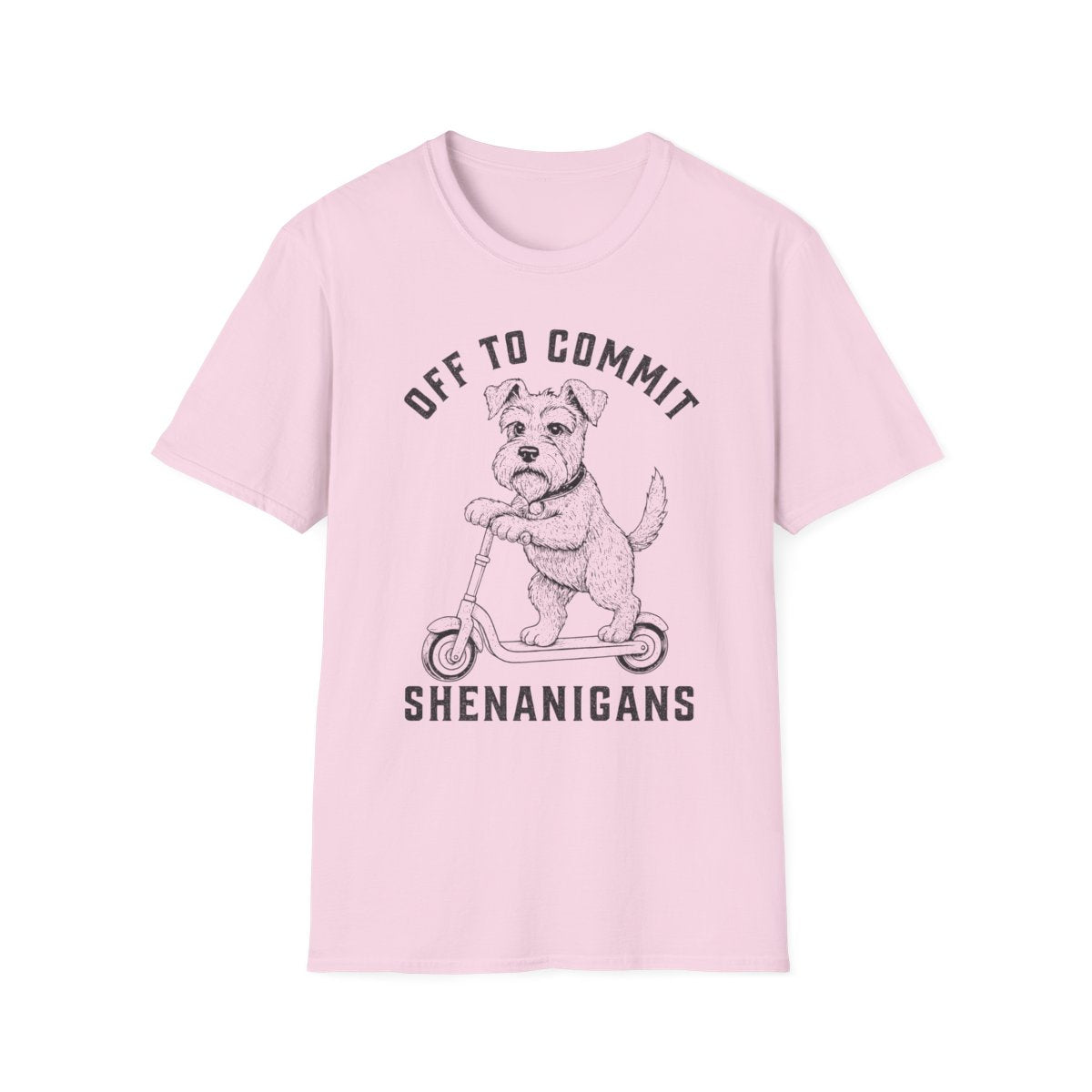 Scooter Schnauzer Tee - Light Pink