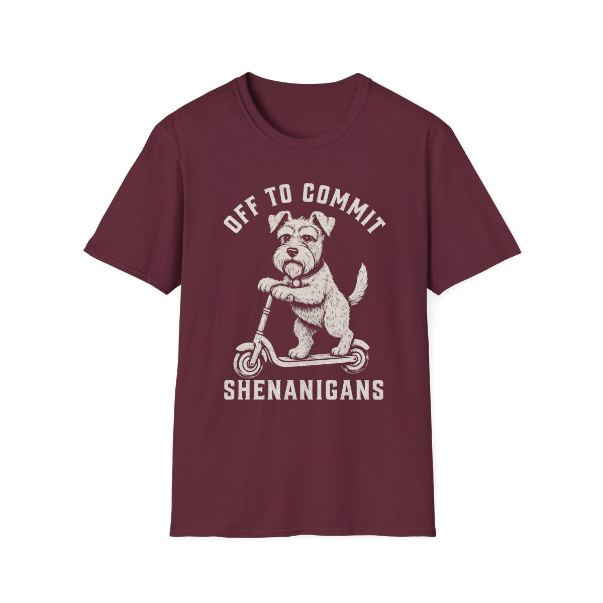 Scooter Schnauzer Tee - Maroon
