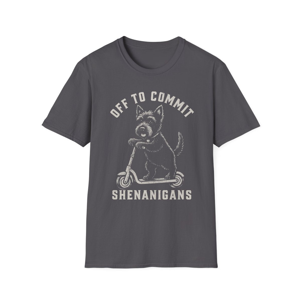Scooter Scottish Terrier Tee - Charcoal