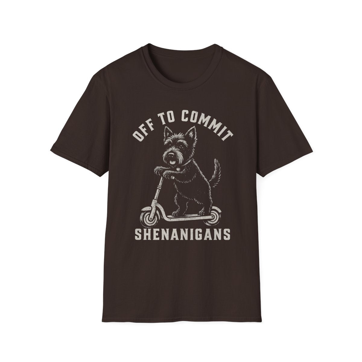 Scooter Scottish Terrier Tee - Dark Chocolate