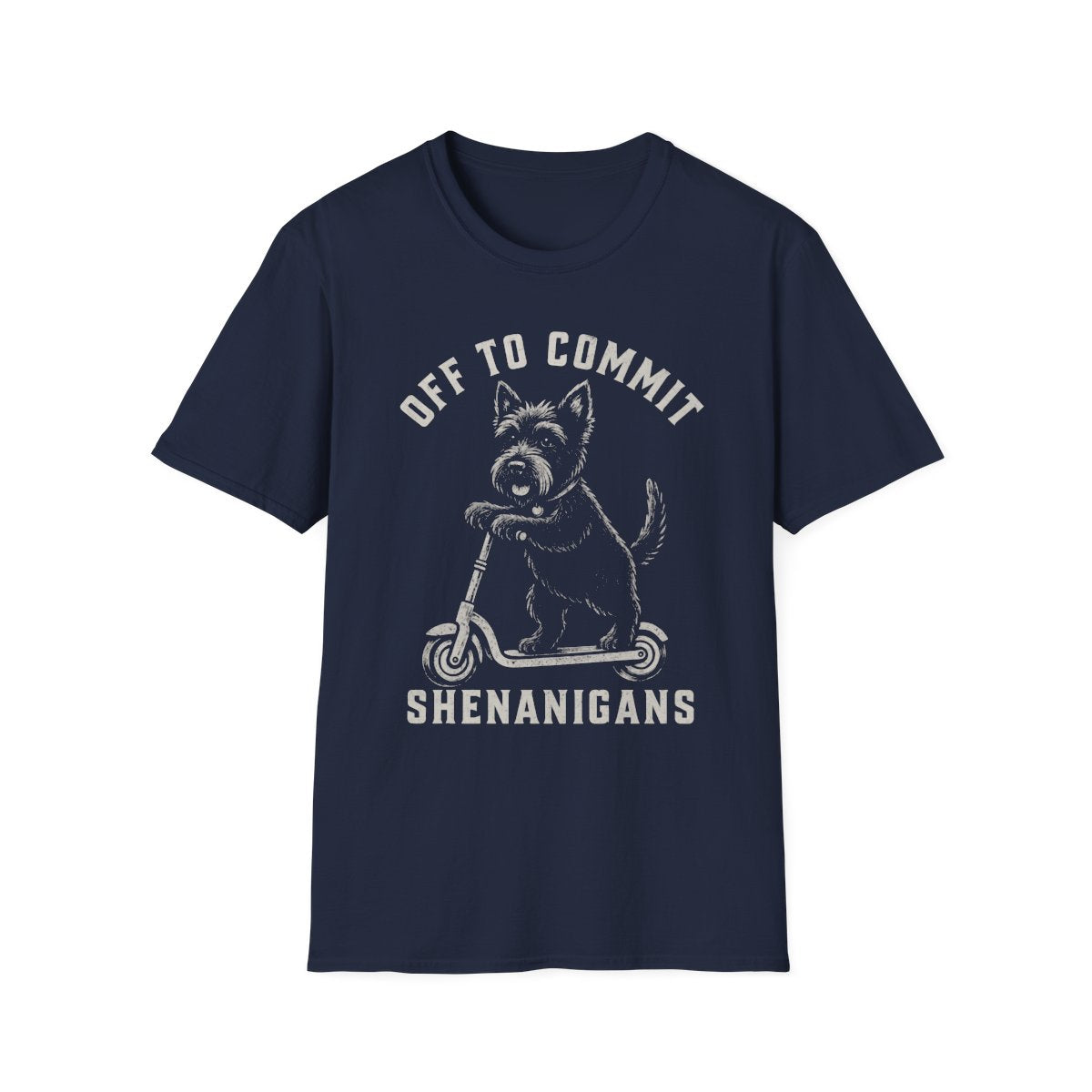 Scooter Scottish Terrier Tee - Navy