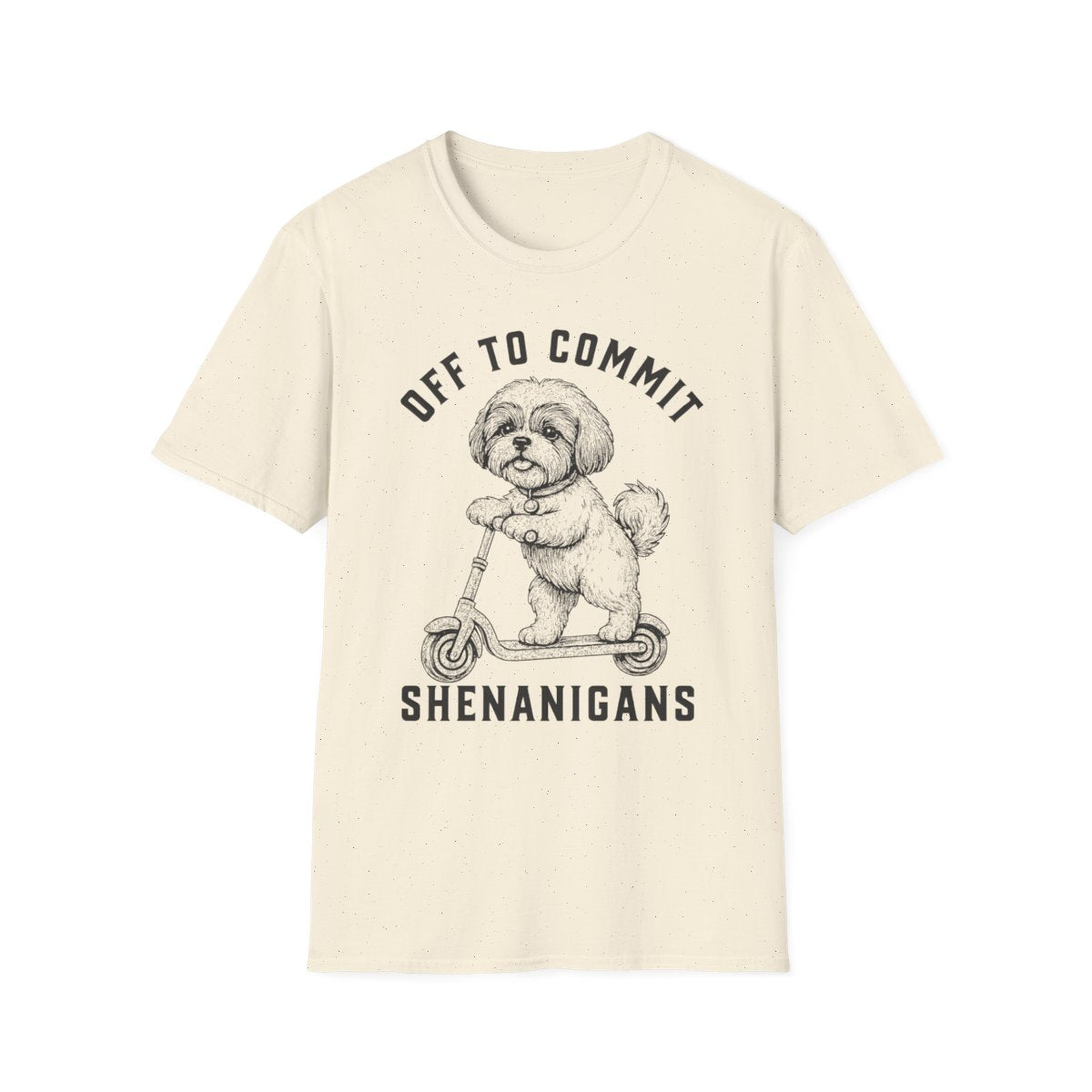 Scooter Shih Tzu Tee - Natural