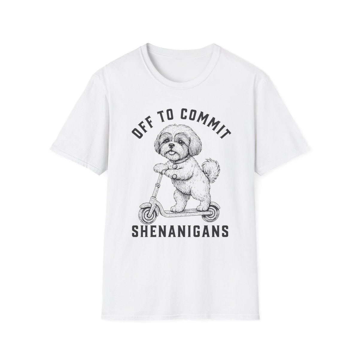 Scooter Shih Tzu Tee - White