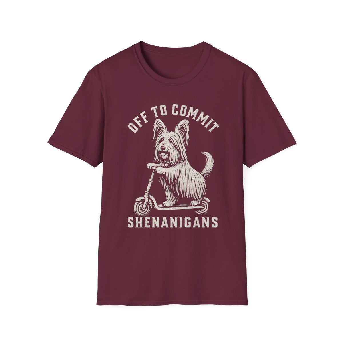Scooter Skye Terrier Tee - Maroon