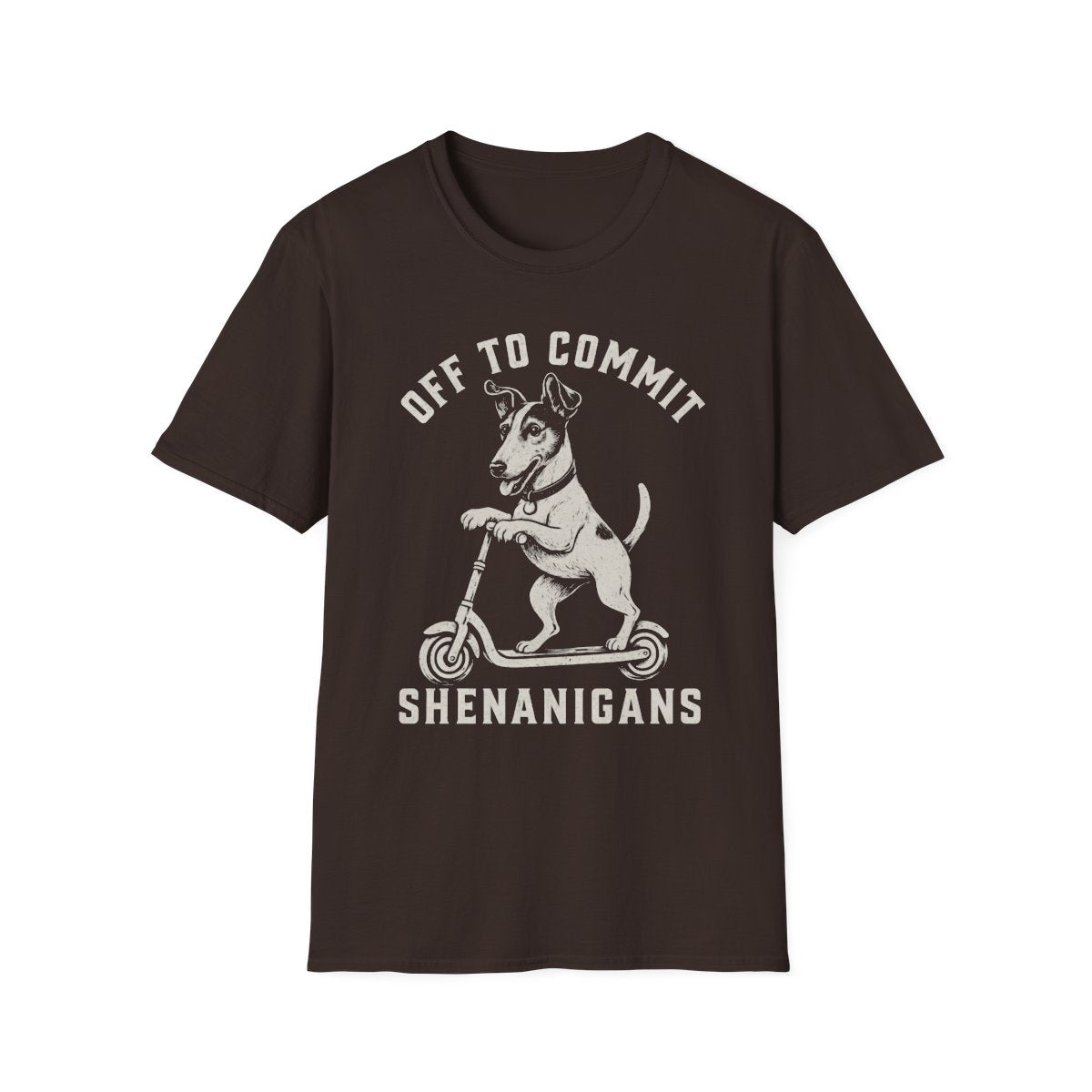 Scooter Smooth Fox Terrier Tee - Dark Chocolate